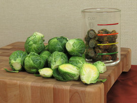 Fresh and dried Brussels sprouts