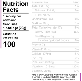 Servings per Container Information