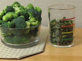 Fresh and dried broccoli comparisons